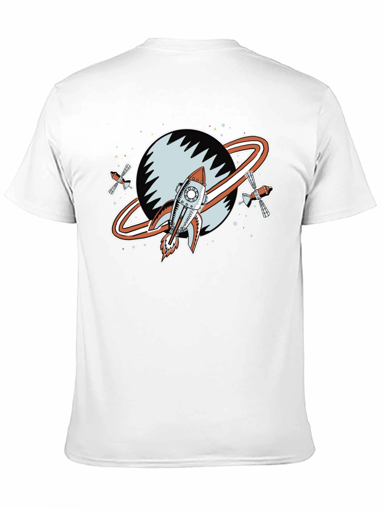Retro Space Rocket Graphic Tee