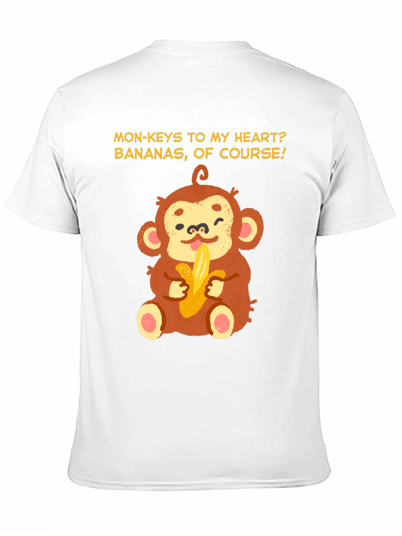 Monkey Bananas Heart T-Shirt - Funny Graphic Tee