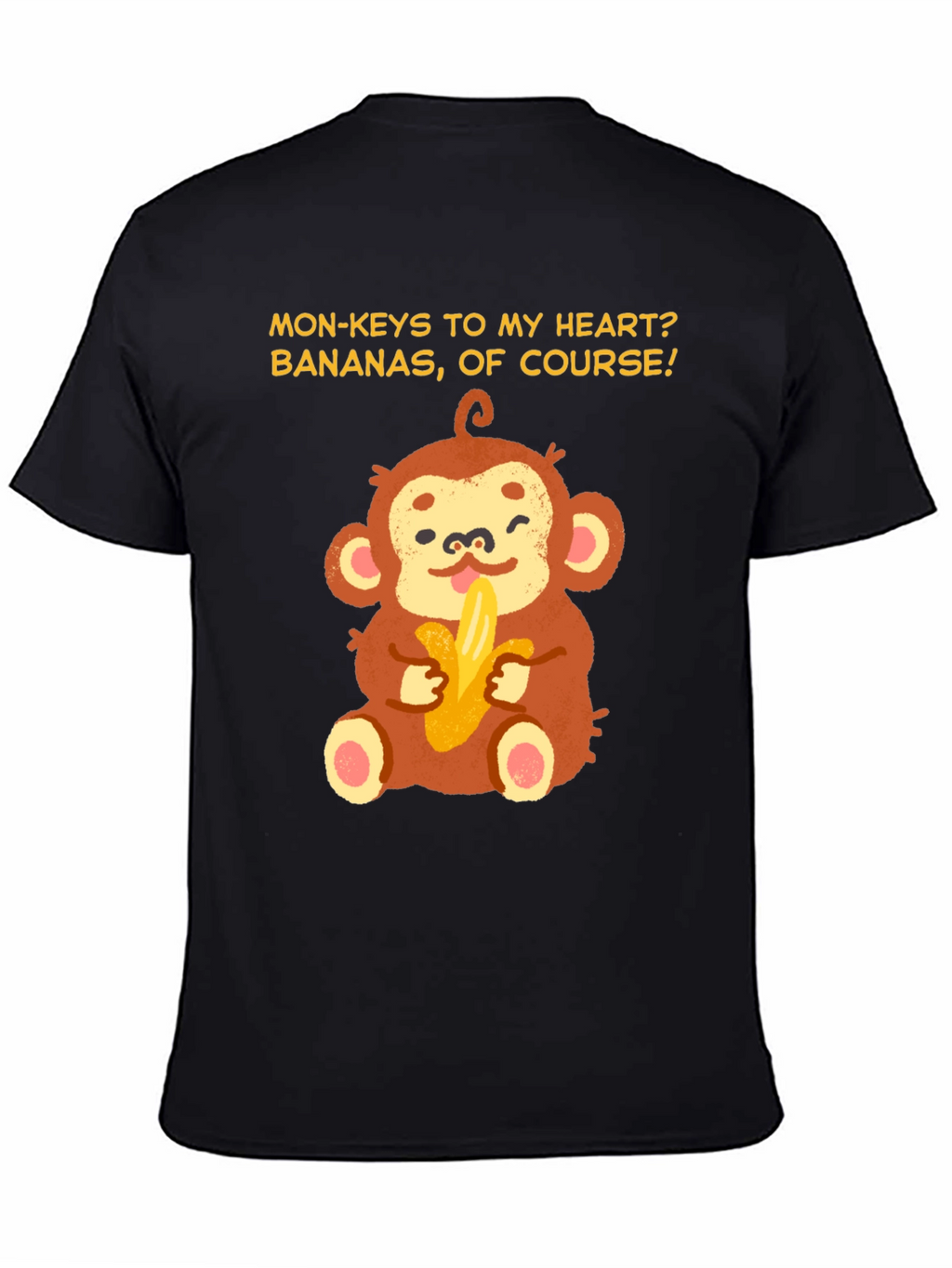 Monkey Bananas Heart T-Shirt - Funny Graphic Tee