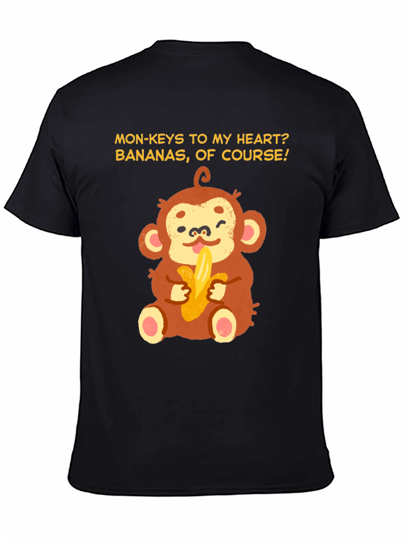 Monkey Bananas Heart T-Shirt - Funny Graphic Tee