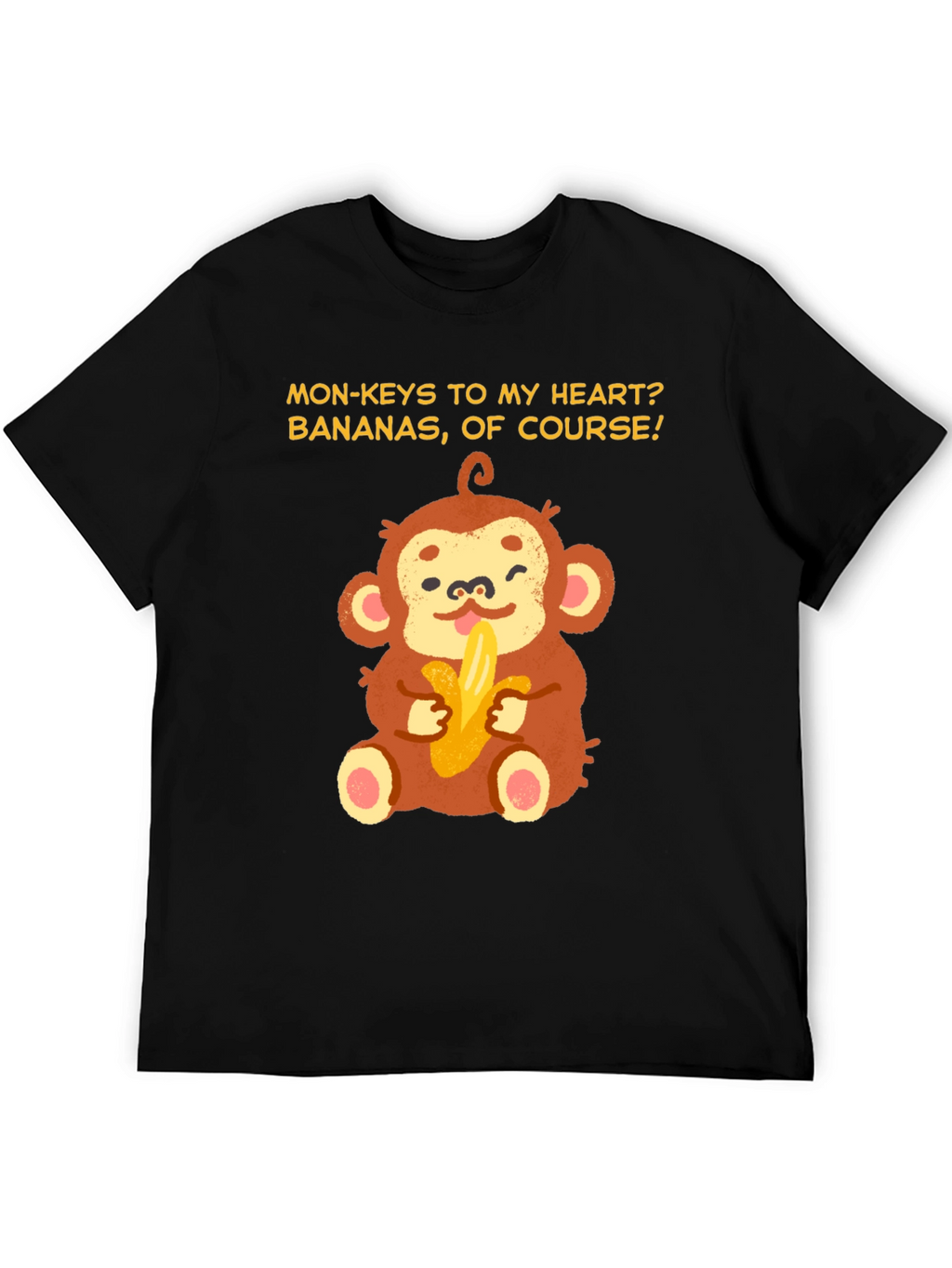 Monkey Bananas Heart T-Shirt - Funny Graphic Tee
