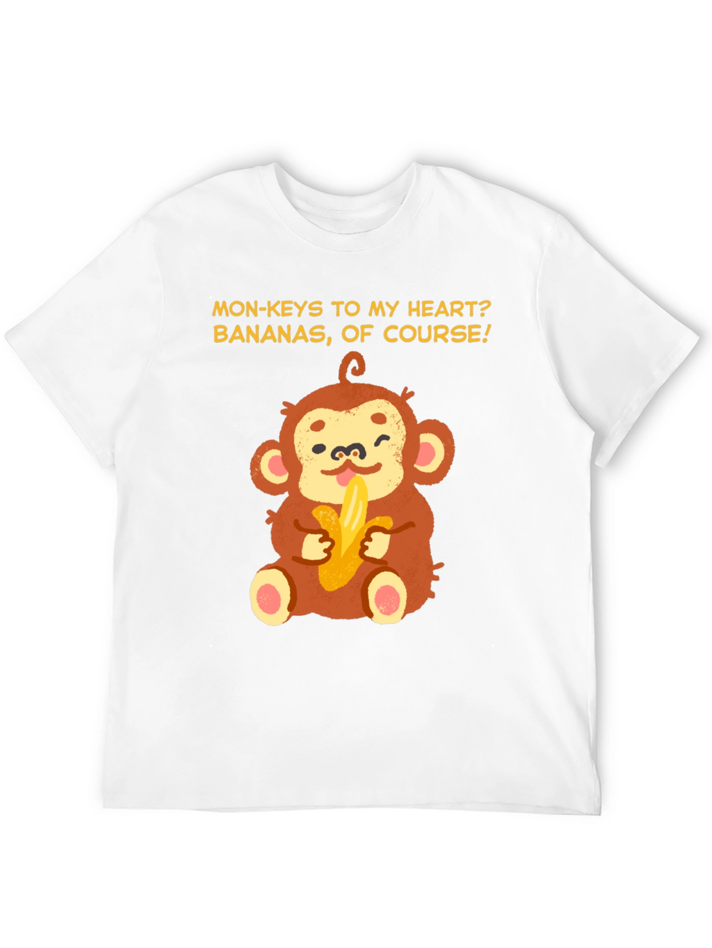 Monkey Bananas Heart T-Shirt - Funny Graphic Tee
