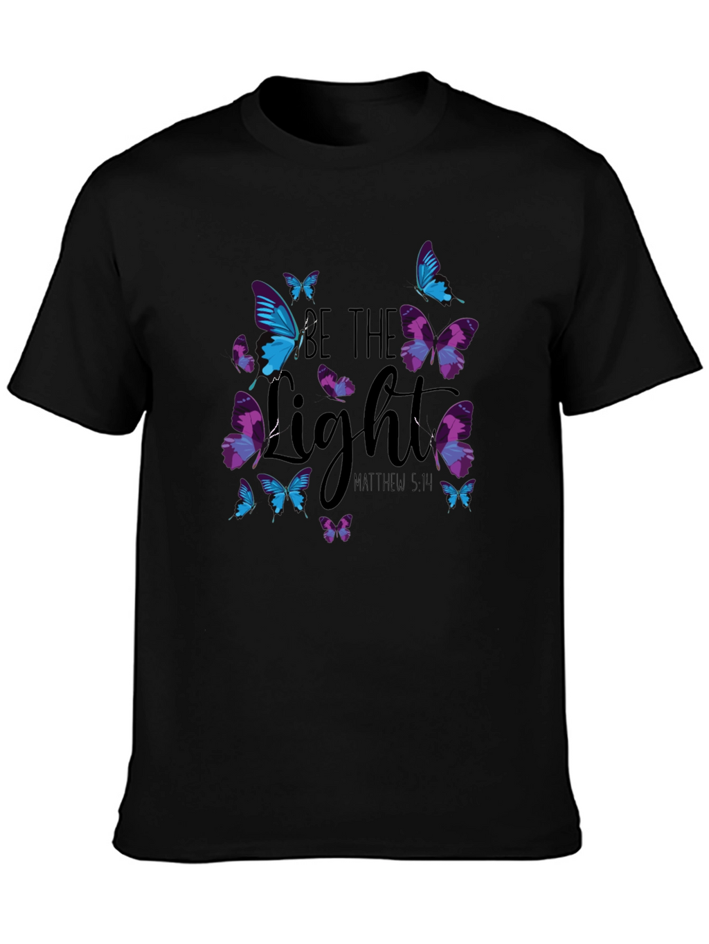 Be The Light Butterfly Graphic T-Shirt