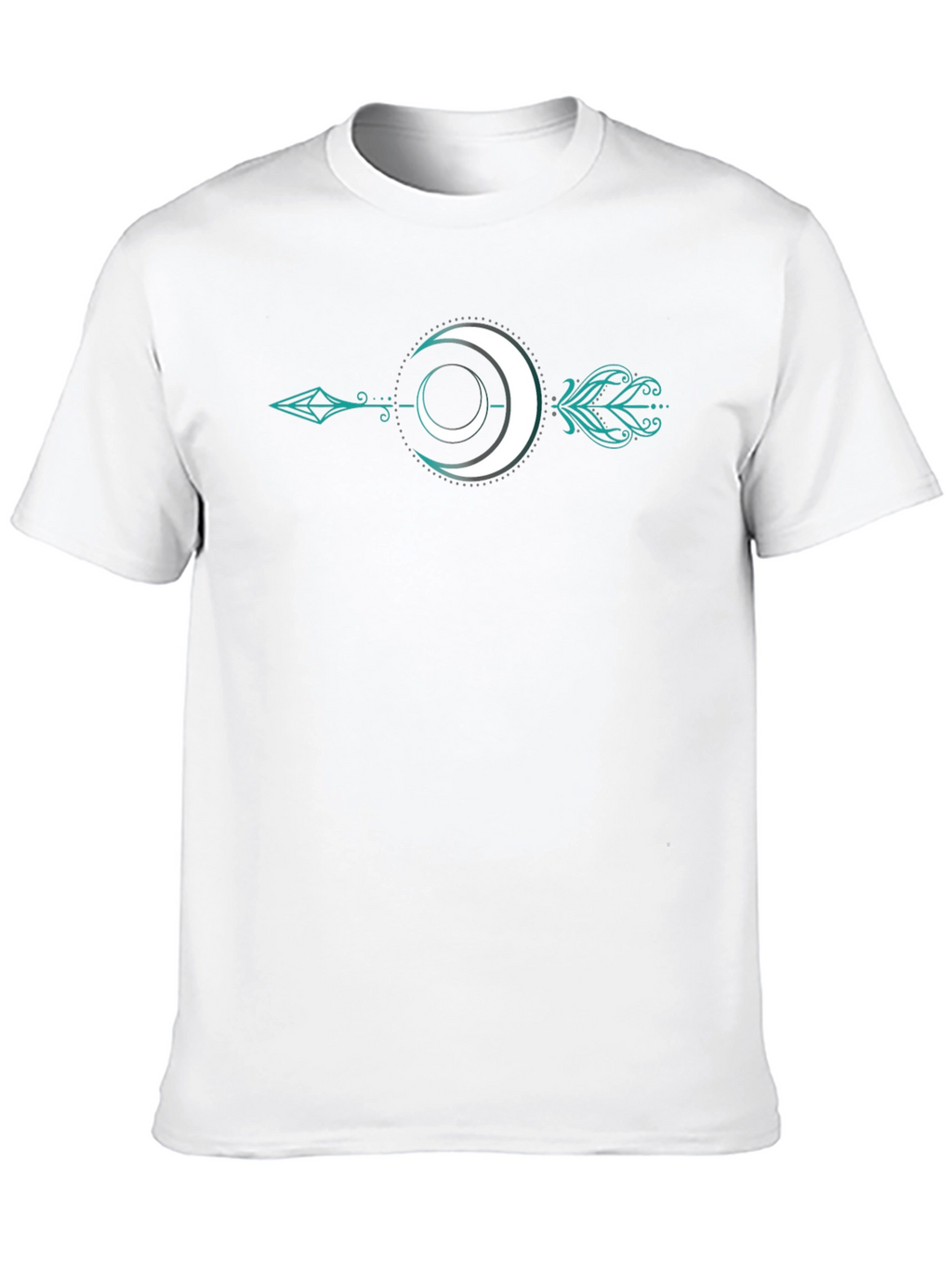 Moon Arrow Graphic Tee - Stylish Black T-Shirt