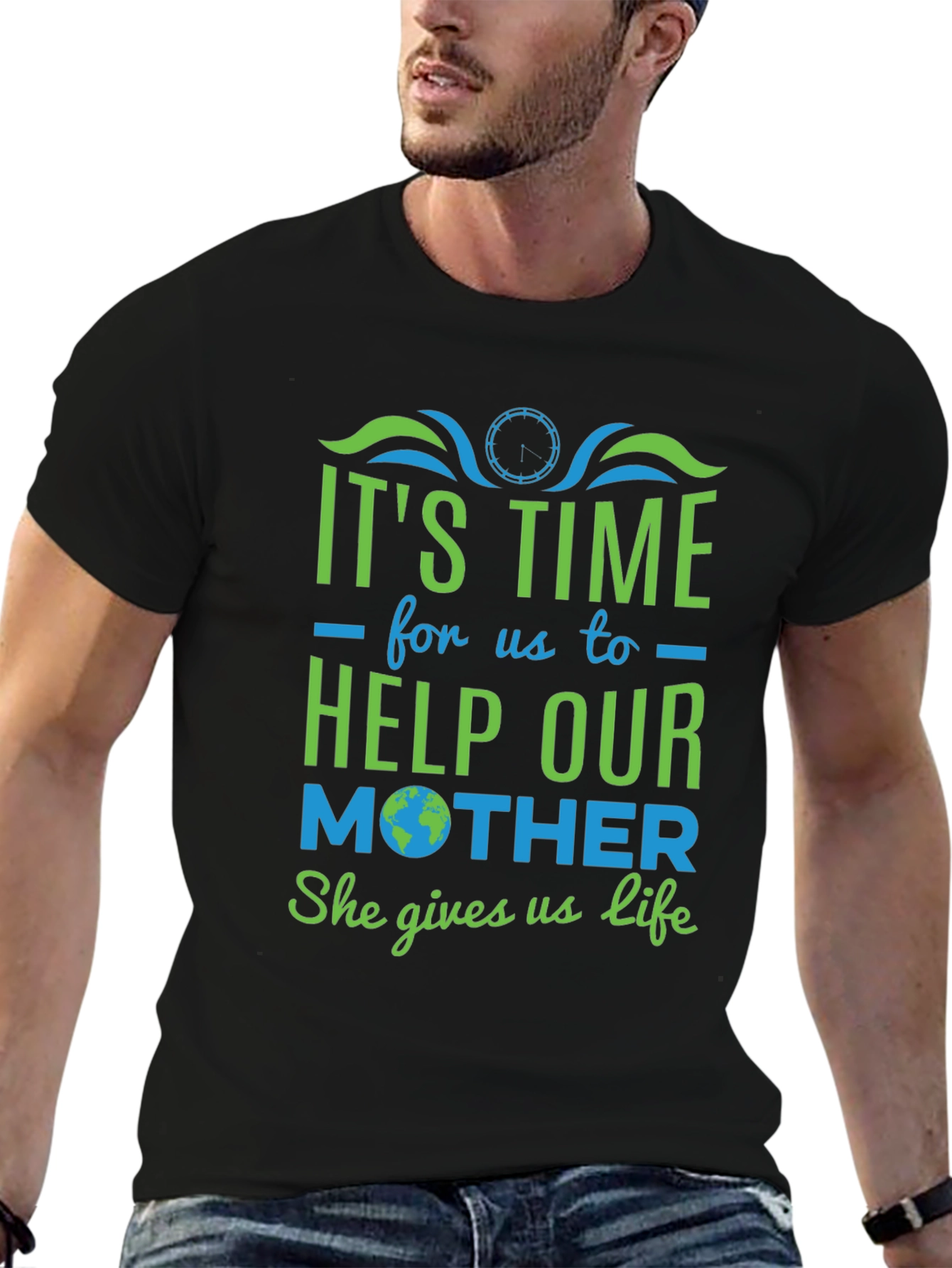 Eco-Friendly Graphic Tee: Help Our Mother