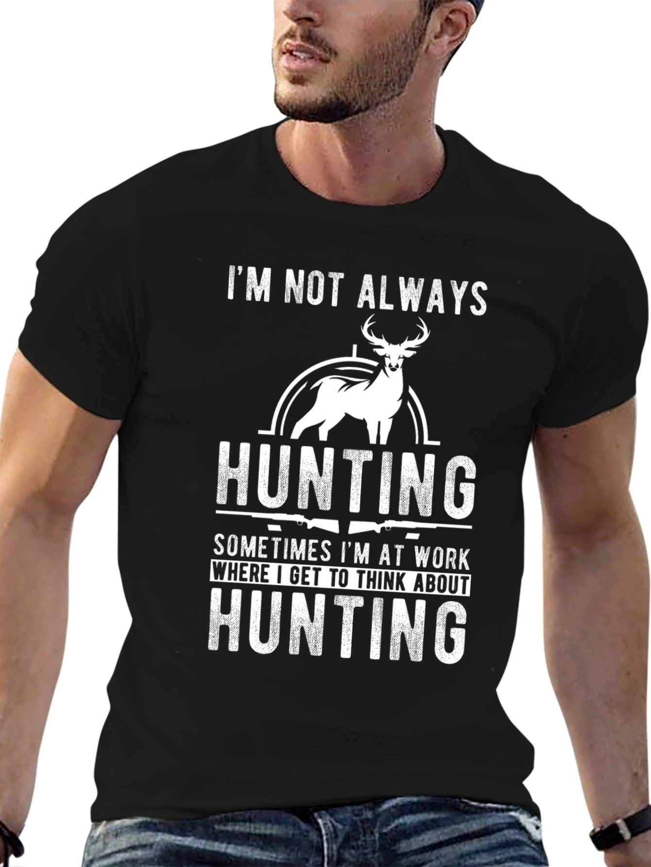 Hunting Theme Graphic Tee - Always Hunting