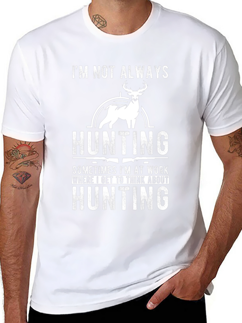 Hunting Theme Graphic Tee - Always Hunting