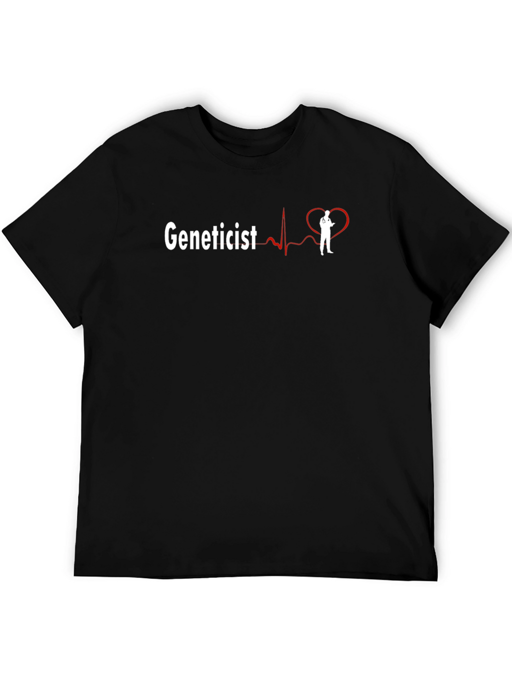 Geneticist Heartbeat T-Shirt - Biology Science Tee