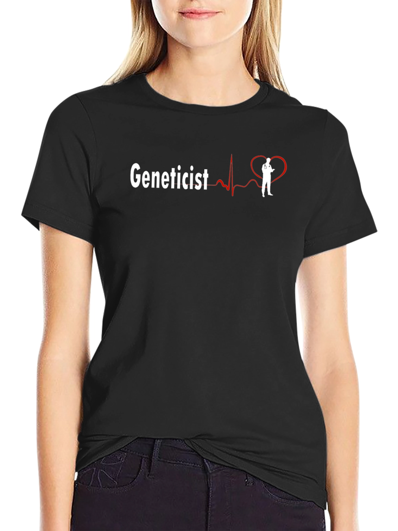 Geneticist Heartbeat T-Shirt - Biology Science Tee