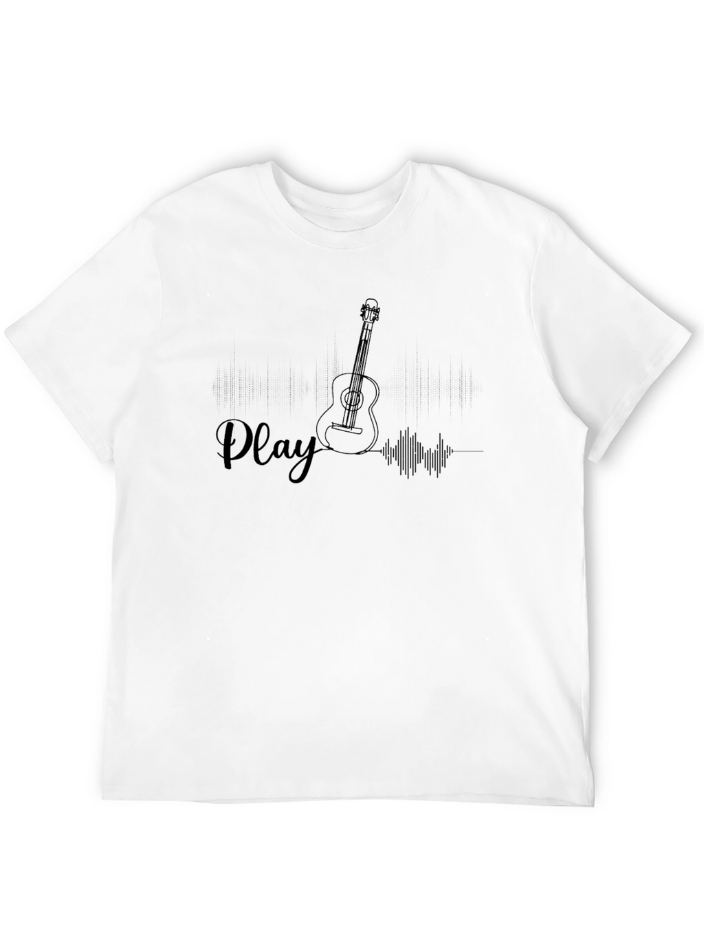 Play Guitar Black Graphic Tee