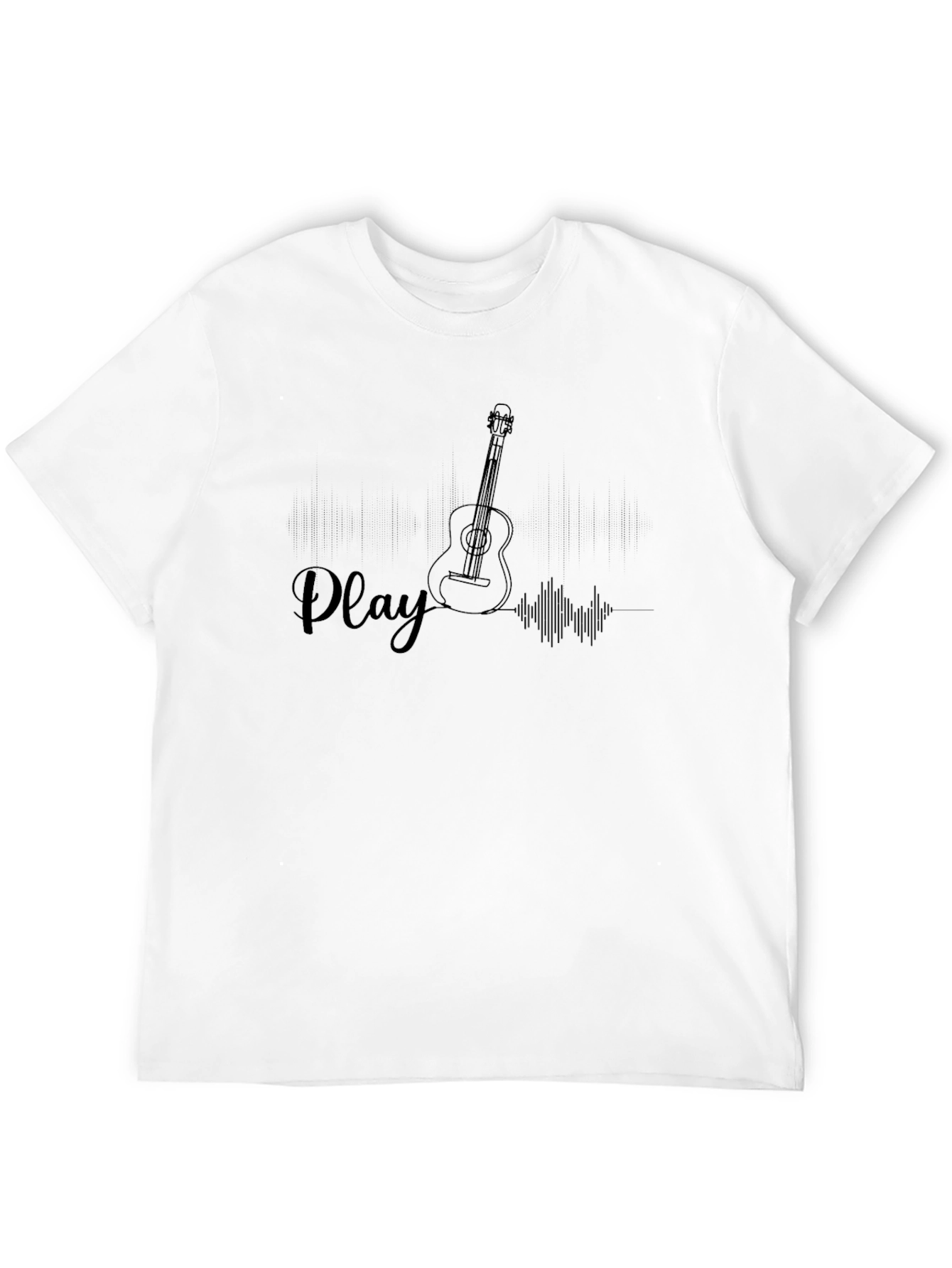 Play Guitar Black Graphic Tee