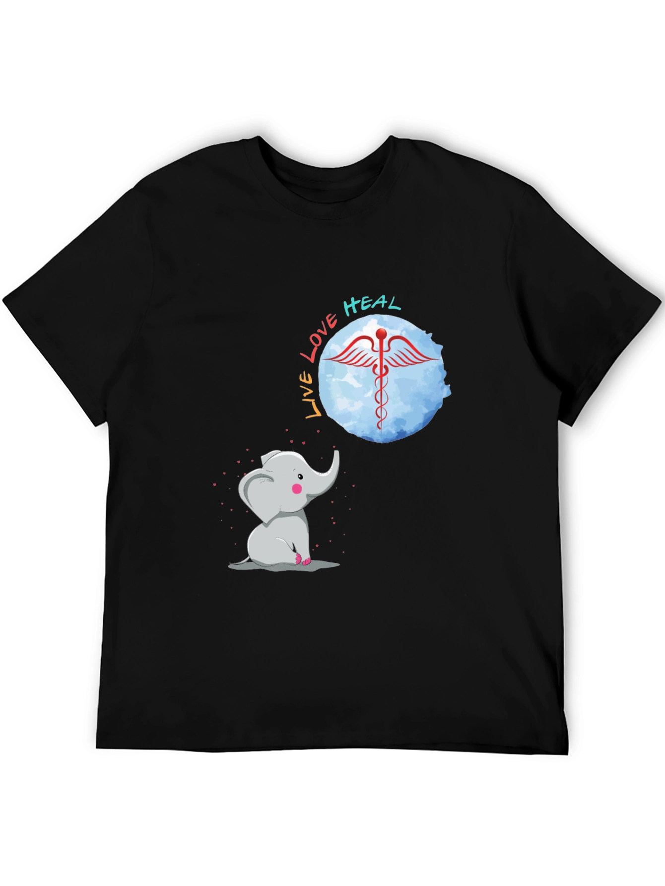 Elephant Live Love Heal Graphic Tee