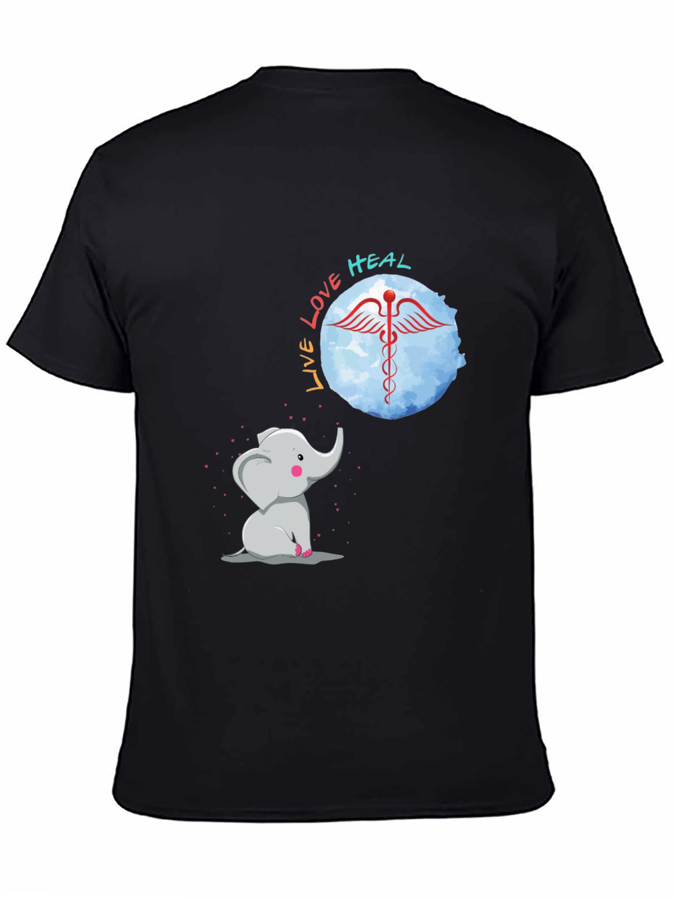 Elephant Live Love Heal Graphic Tee