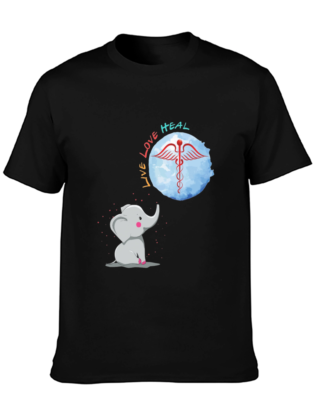 Elephant Live Love Heal Graphic Tee