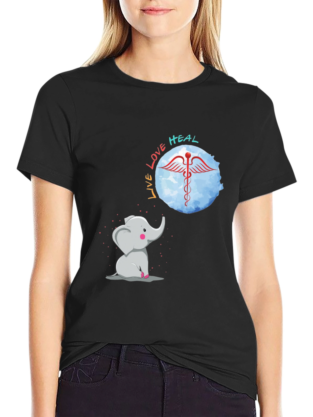Elephant Live Love Heal Graphic Tee