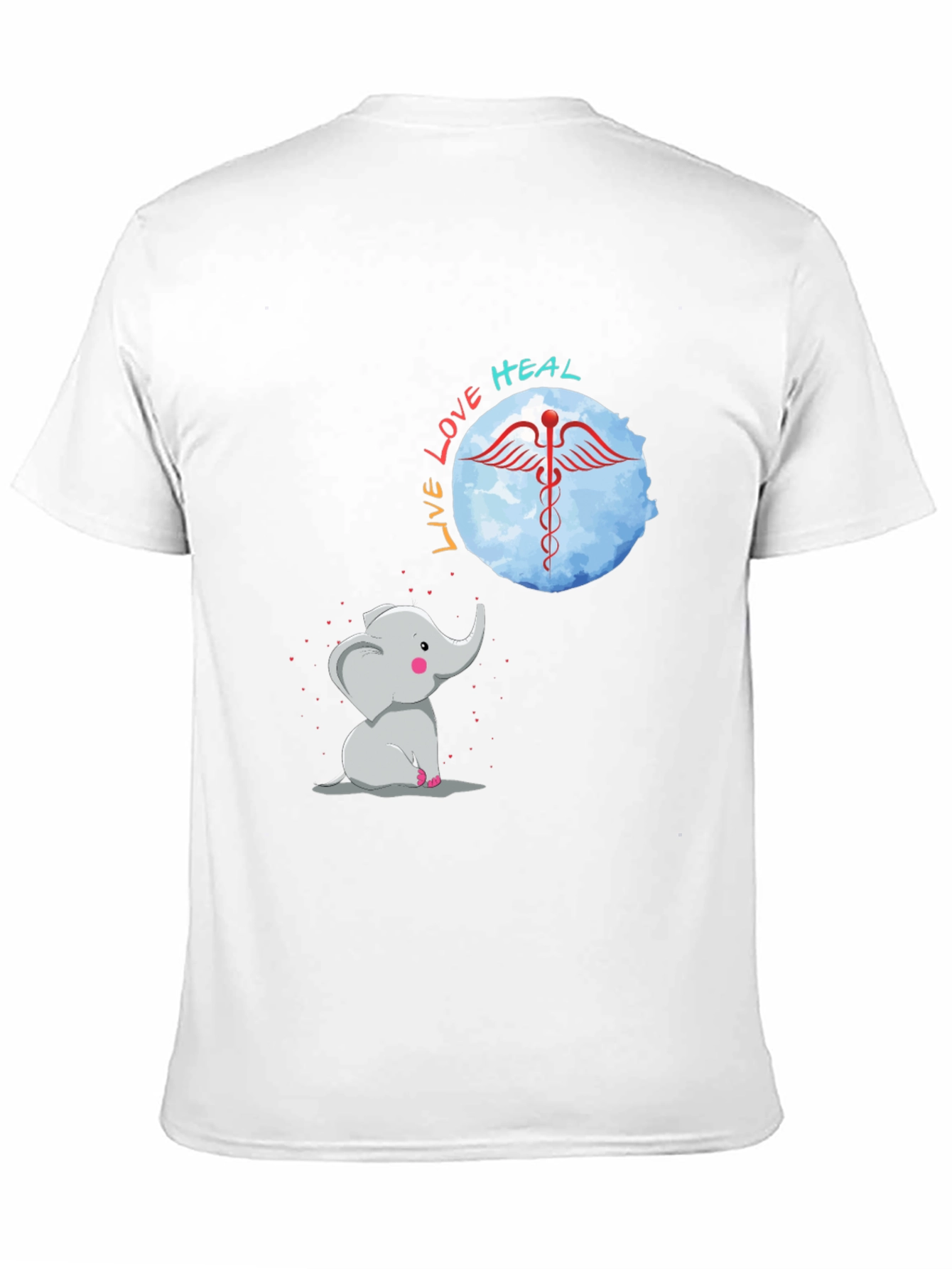 Elephant Live Love Heal Graphic Tee