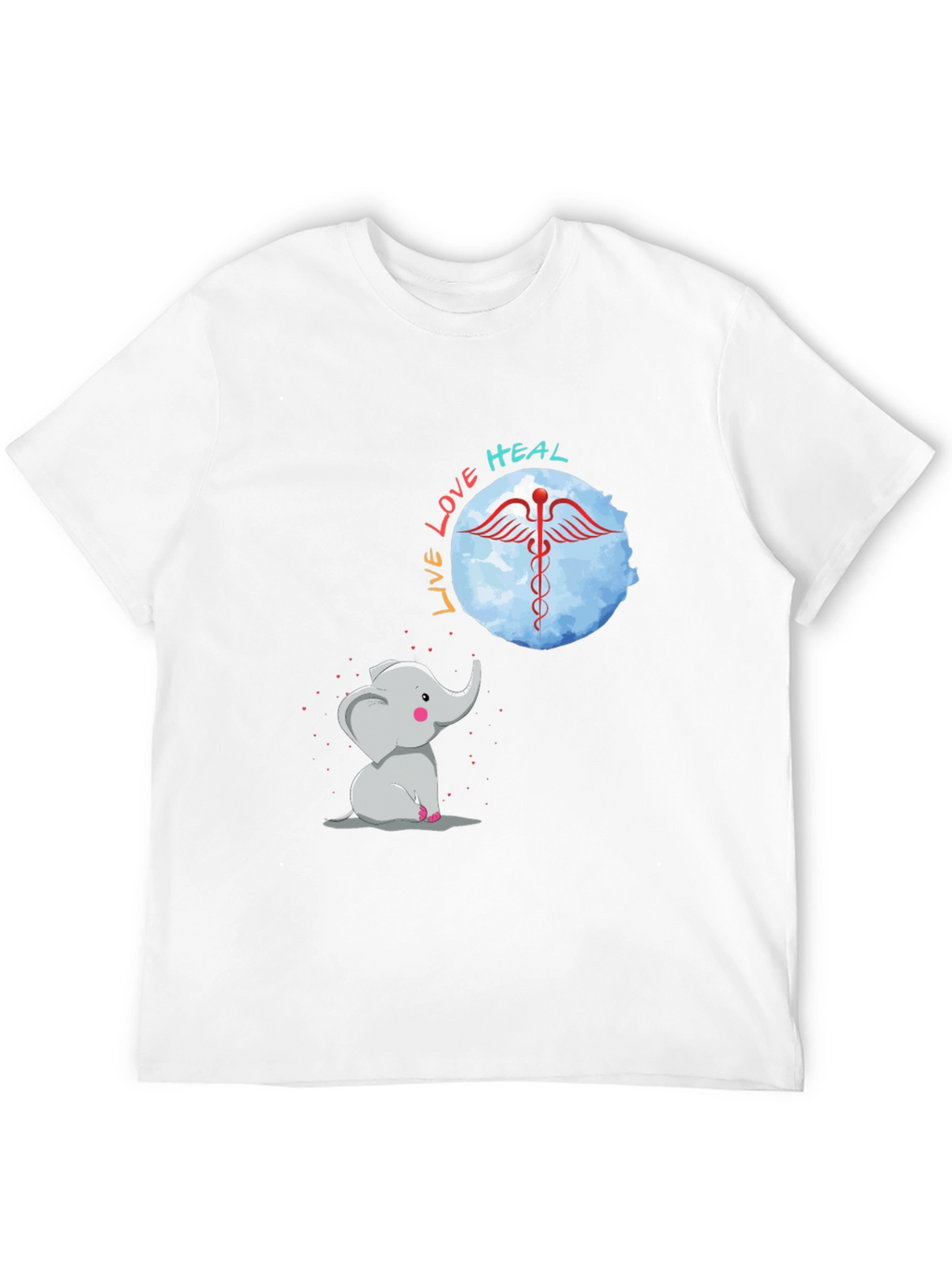Elephant Live Love Heal Graphic Tee