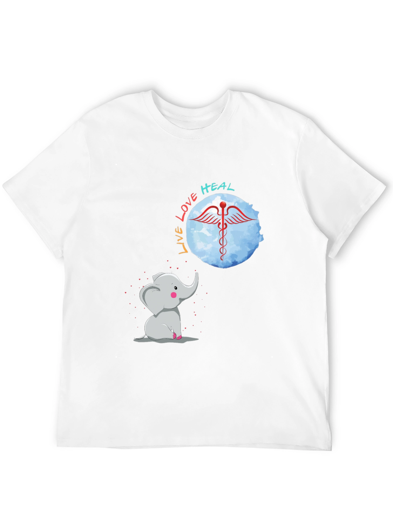 Elephant Live Love Heal Graphic Tee