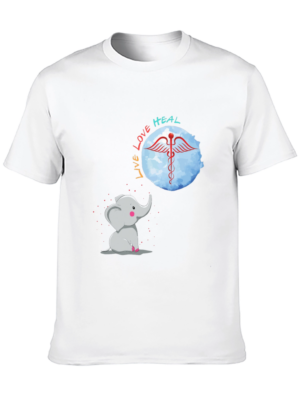Elephant Live Love Heal Graphic Tee