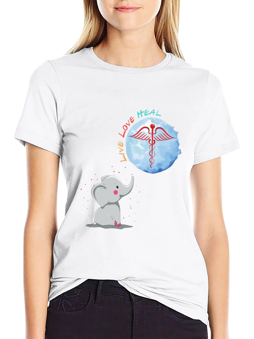 Elephant Live Love Heal Graphic Tee
