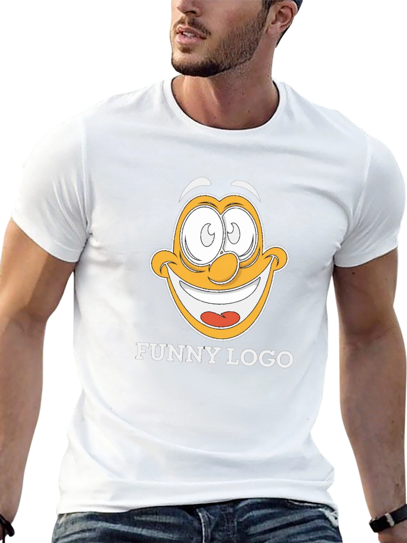 Funny Logo Graphic Black T-Shirt