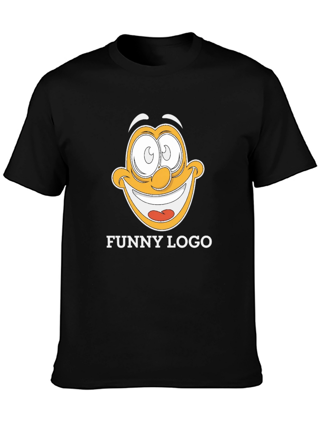 Funny Logo Graphic Black T-Shirt