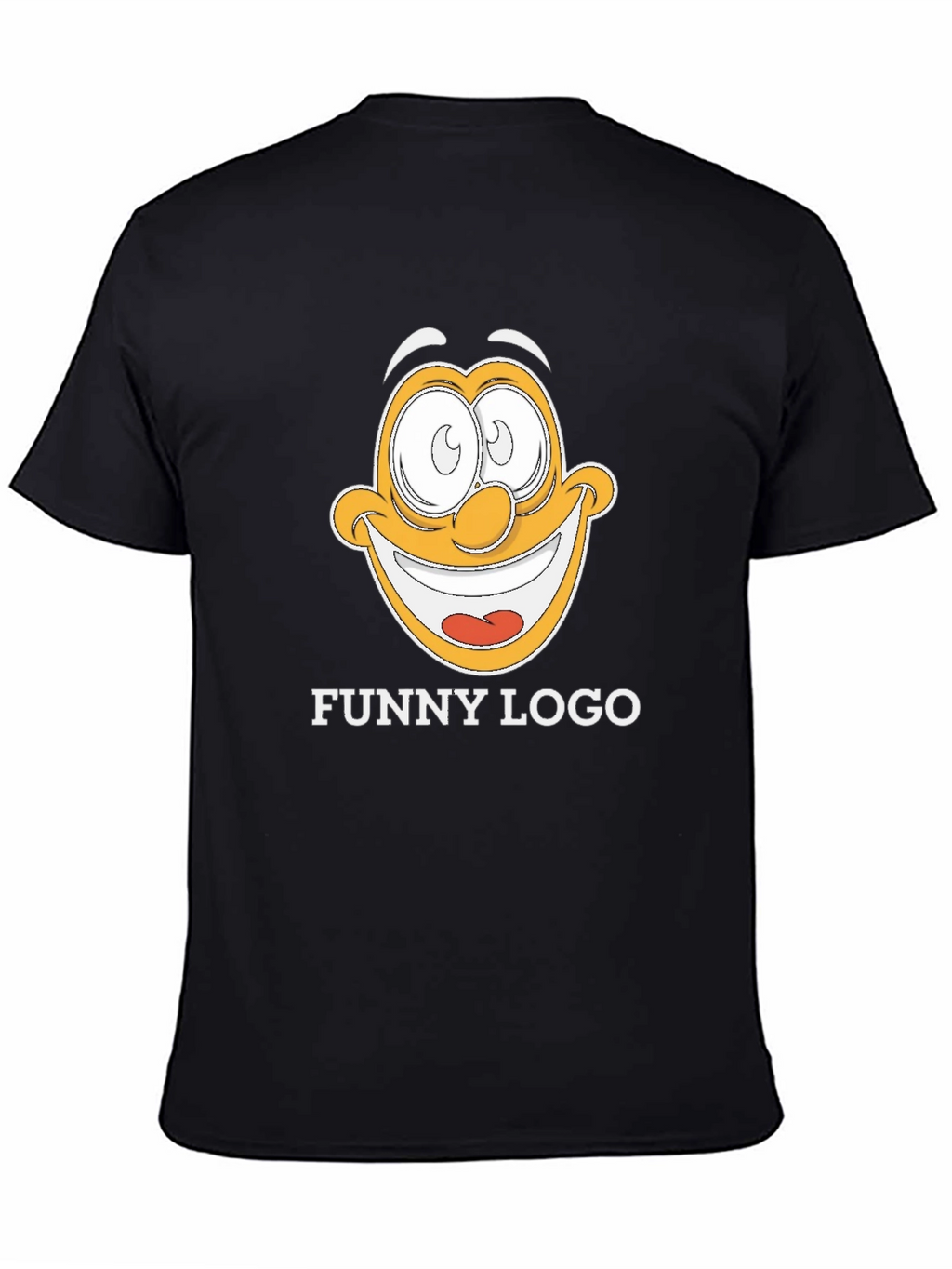 Funny Logo Graphic Black T-Shirt