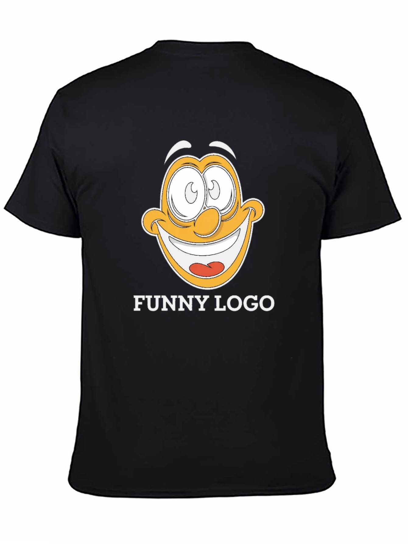 Funny Logo Graphic Black T-Shirt