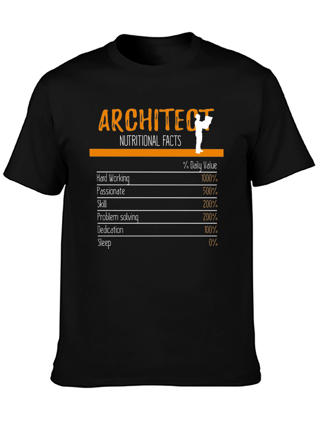 Architect Nutritional Facts Black T-Shirt