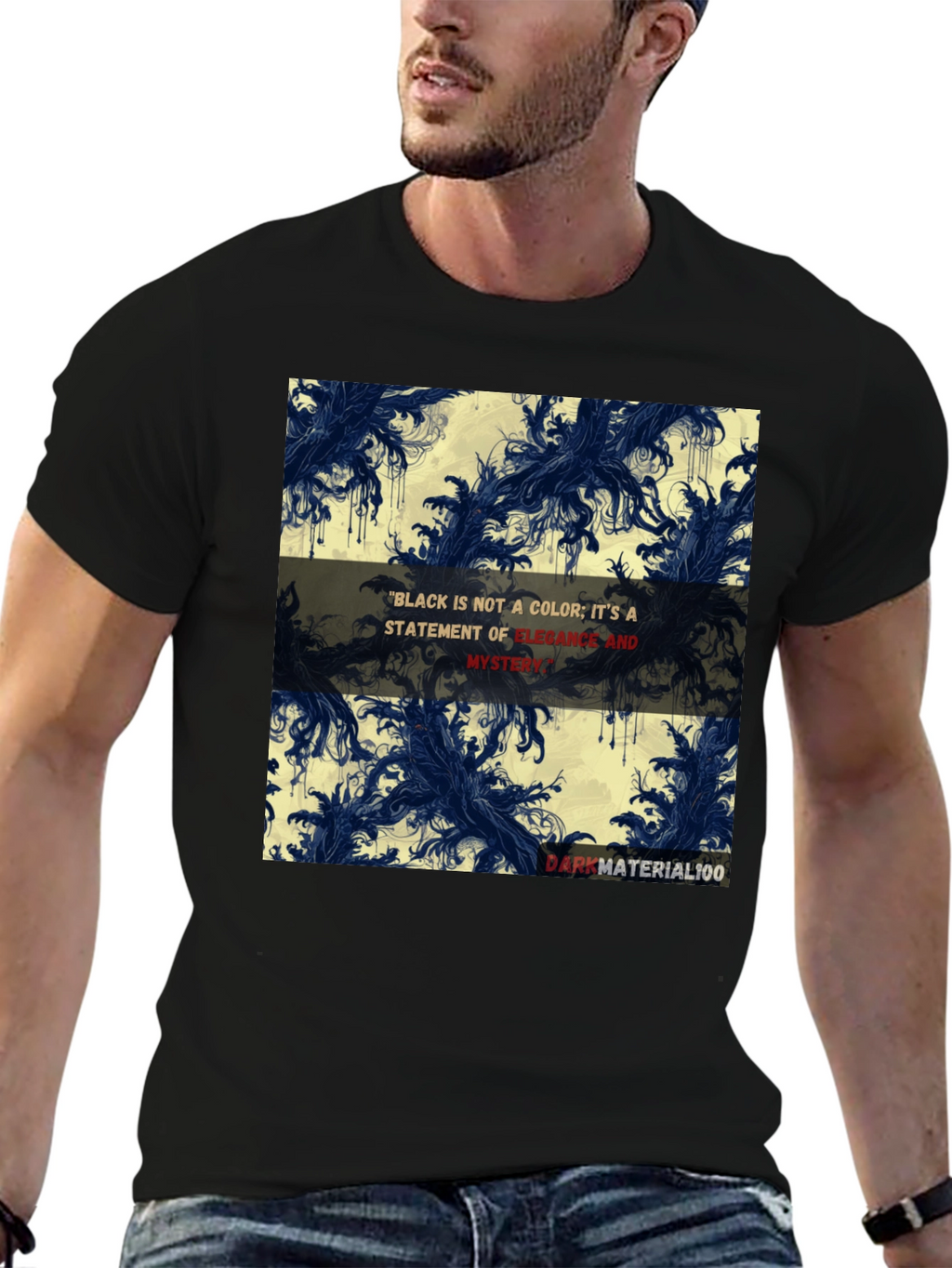 Elegant Black Graphic T-Shirt