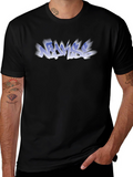 Graffiti Style Graphic T-Shirt - Black