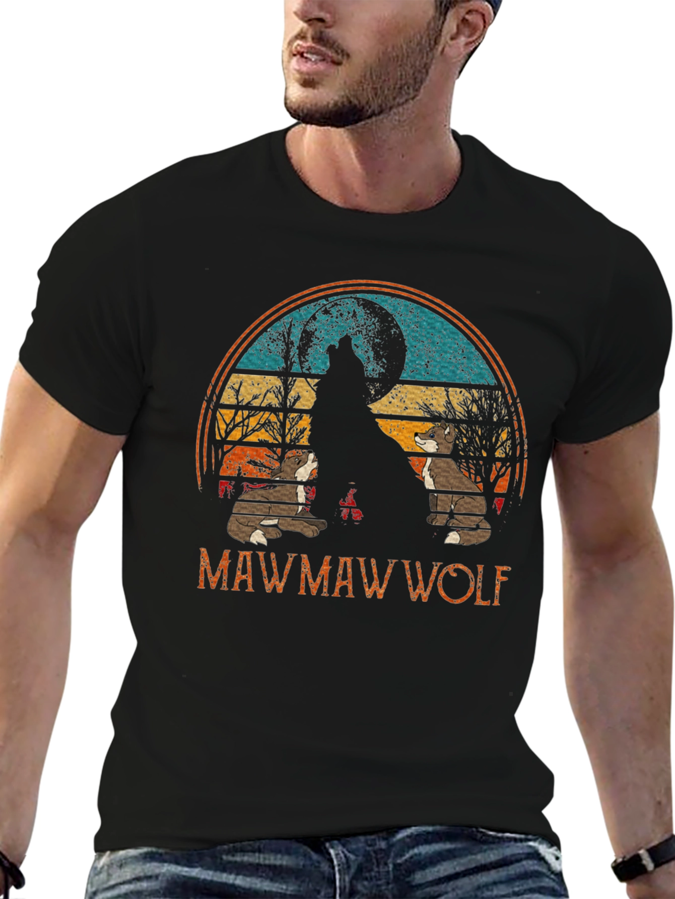Mawmaw Wolf Graphic Tee - Black
