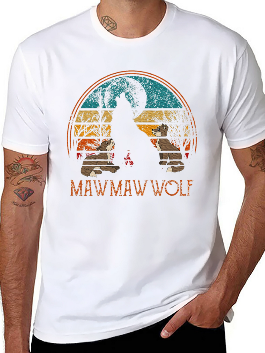 Mawmaw Wolf Graphic Tee - Black
