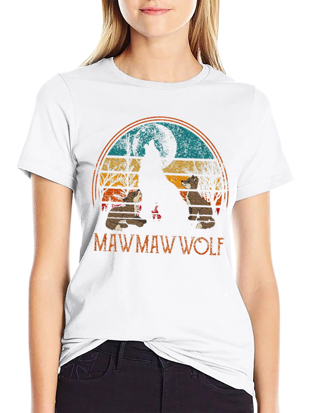 Mawmaw Wolf Graphic Tee - Black