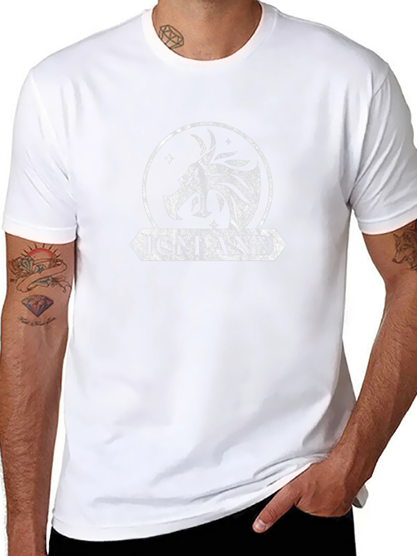 Iceland Dragon T-Shirt - Distressed Graphic Tee