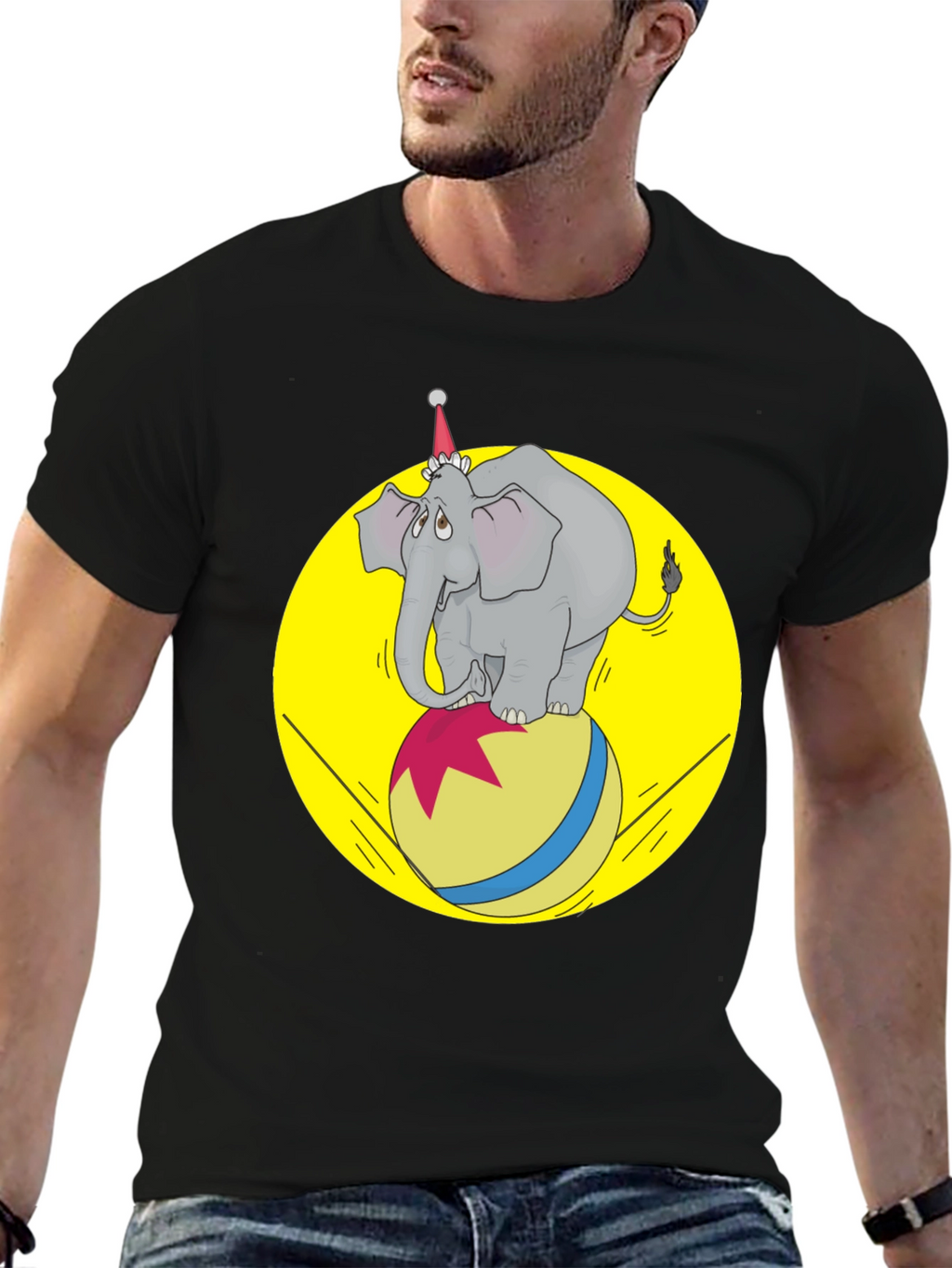 Circus Elephant T-Shirt - Novelty Graphic Tee