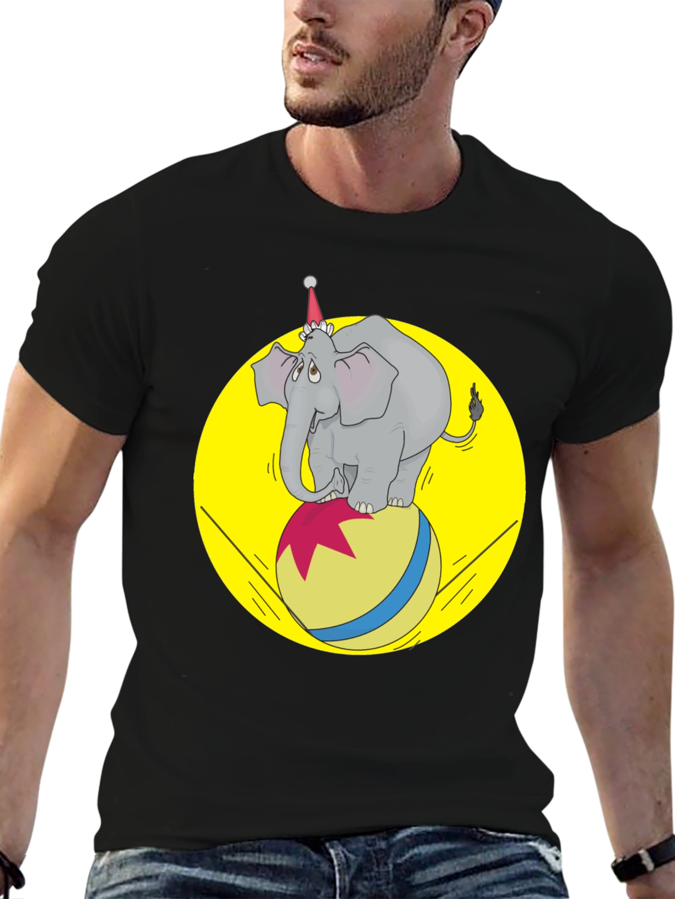 Circus Elephant T-Shirt - Novelty Graphic Tee