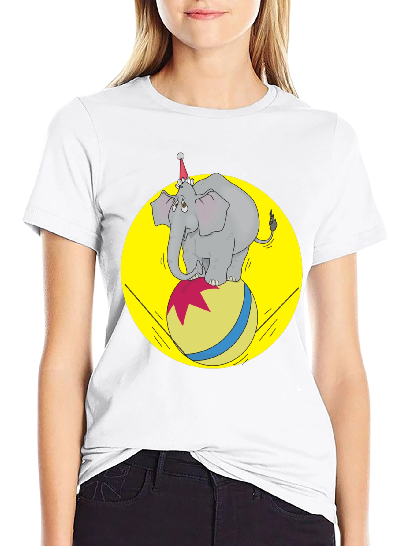 Circus Elephant T-Shirt - Novelty Graphic Tee