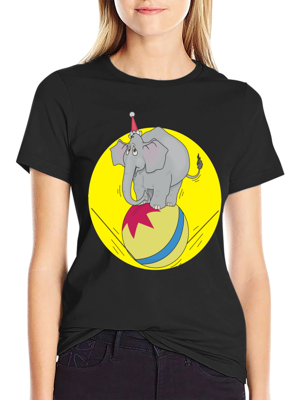 Circus Elephant T-Shirt - Novelty Graphic Tee