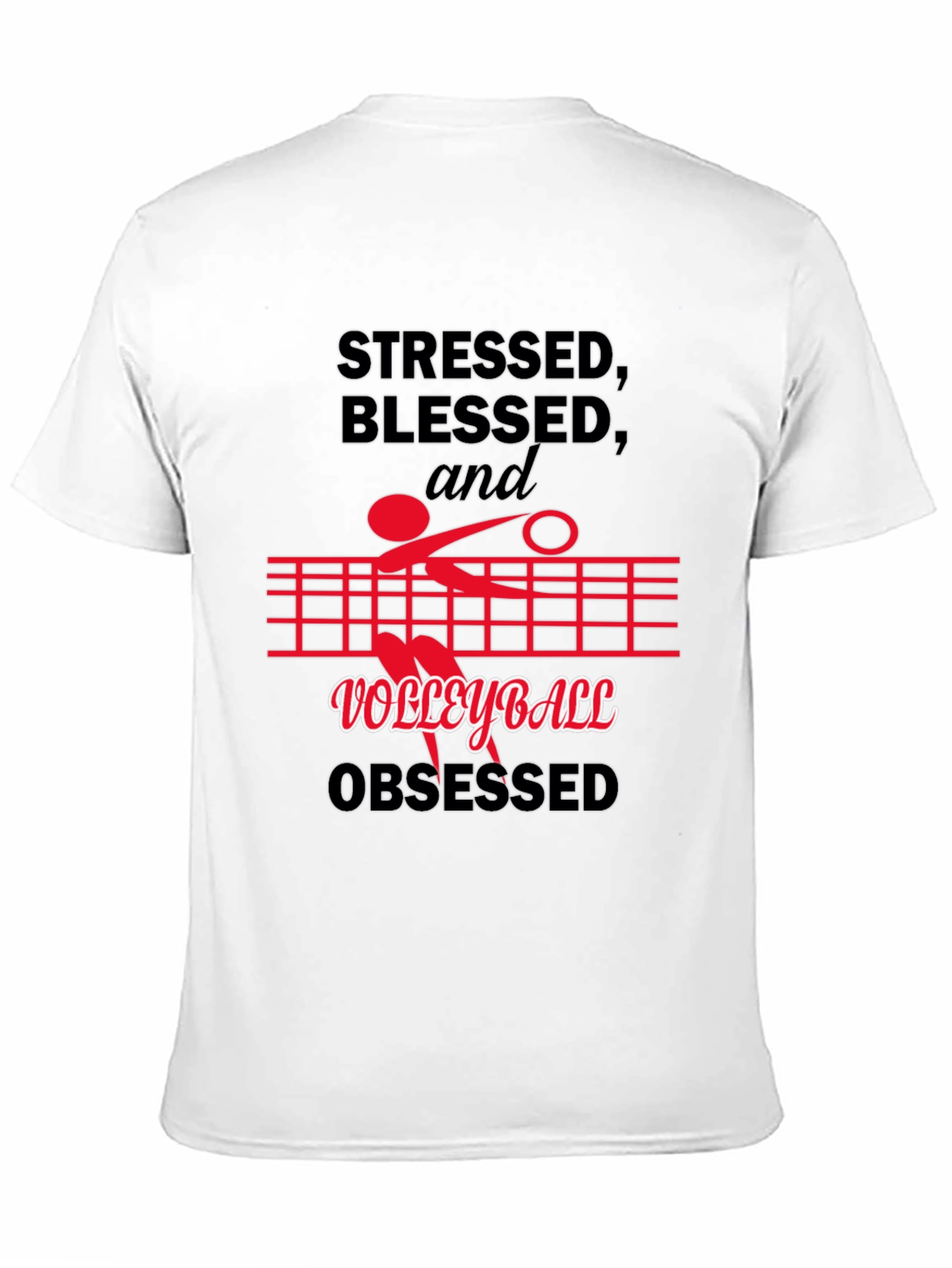 Stressed Blessed Volleyball Obsessed Graphic Tee