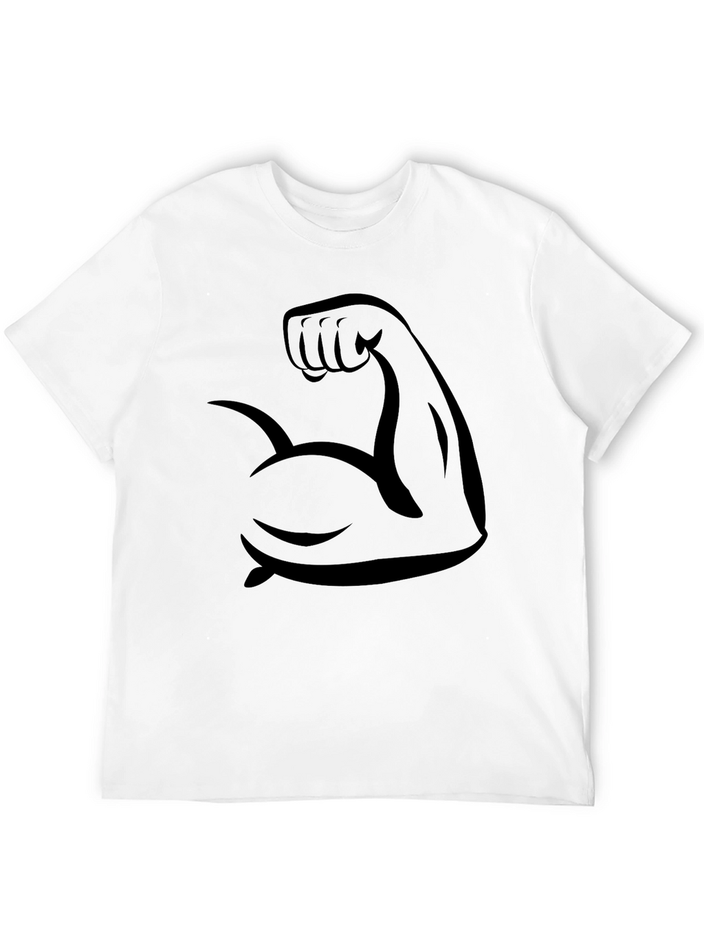 Muscle Arm Graphic Black T-Shirt