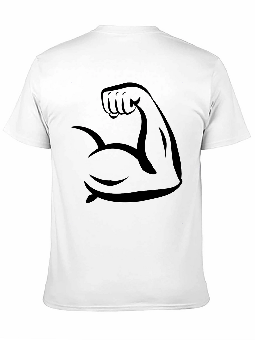 Muscle Arm Graphic Black T-Shirt