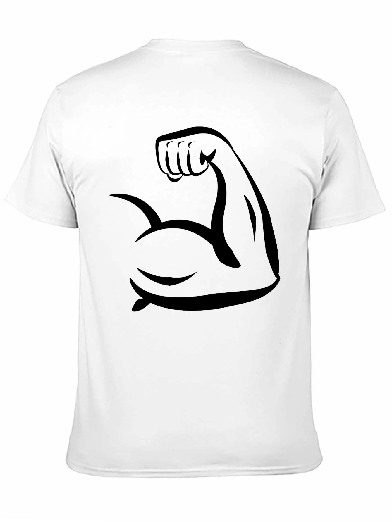 Muscle Arm Graphic Black T-Shirt