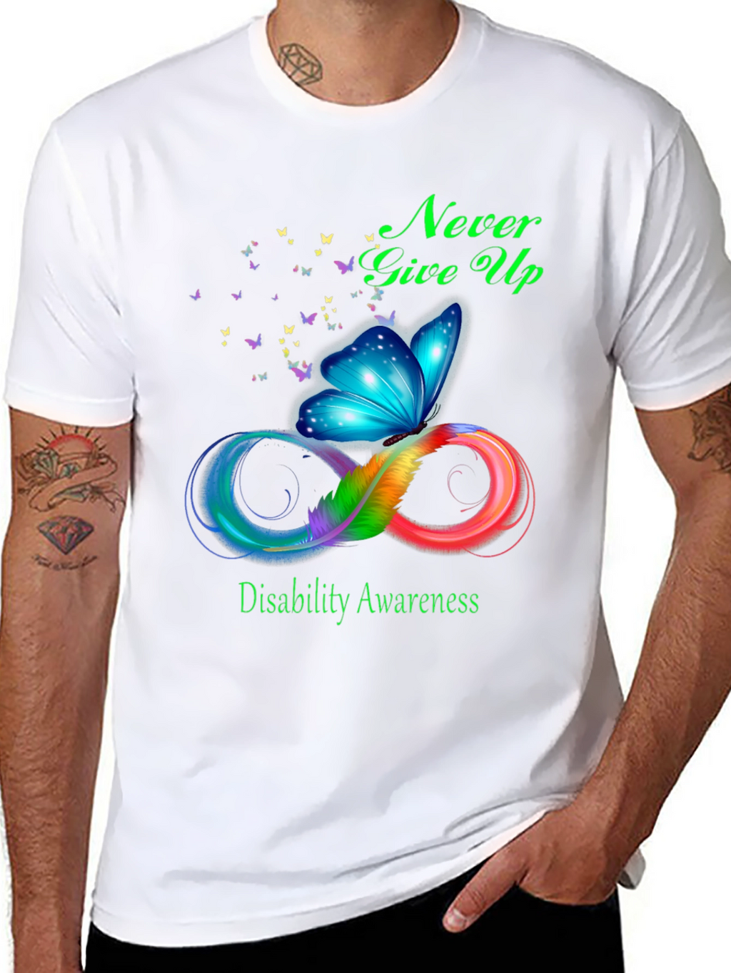 Disability Awareness Butterfly Infinity T-Shirt