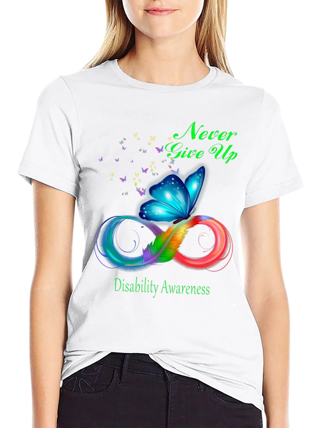 Disability Awareness Butterfly Infinity T-Shirt