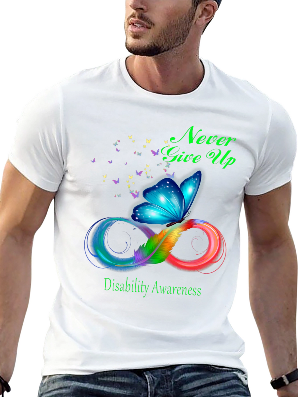 Disability Awareness Butterfly Infinity T-Shirt