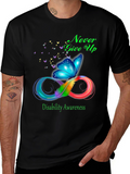 Disability Awareness Butterfly Infinity T-Shirt