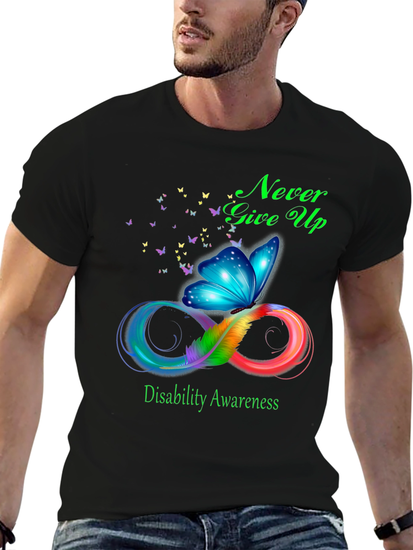 Disability Awareness Butterfly Infinity T-Shirt