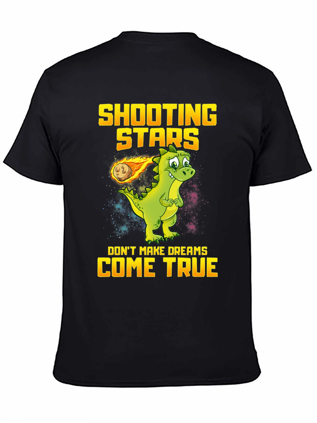 Shooting Stars Dinosaur Graphic T-Shirt
