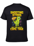 Shooting Stars Dinosaur Graphic T-Shirt